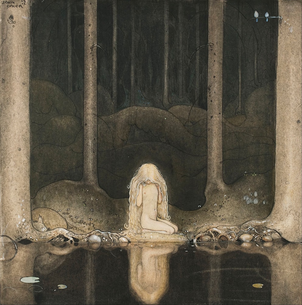 Bland tomtar och troll by John Bauer - Art Renewal Center