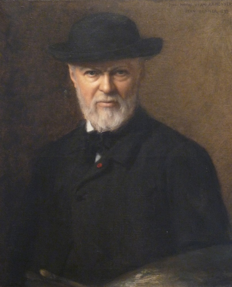 Portrait of Painter Jeanjacques Henner by Jean Benner Jr. Art