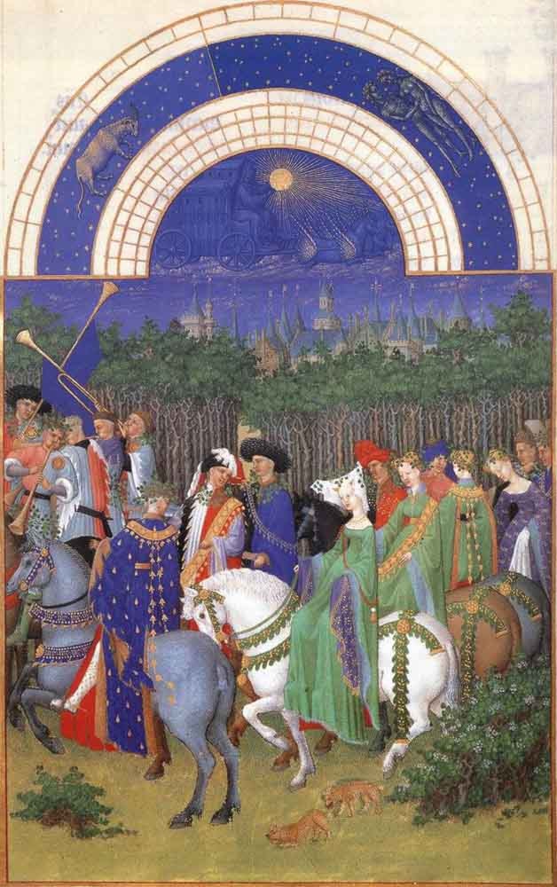Les très riches heures du Duc de Berry: Mai (May) by Jean Limbourg