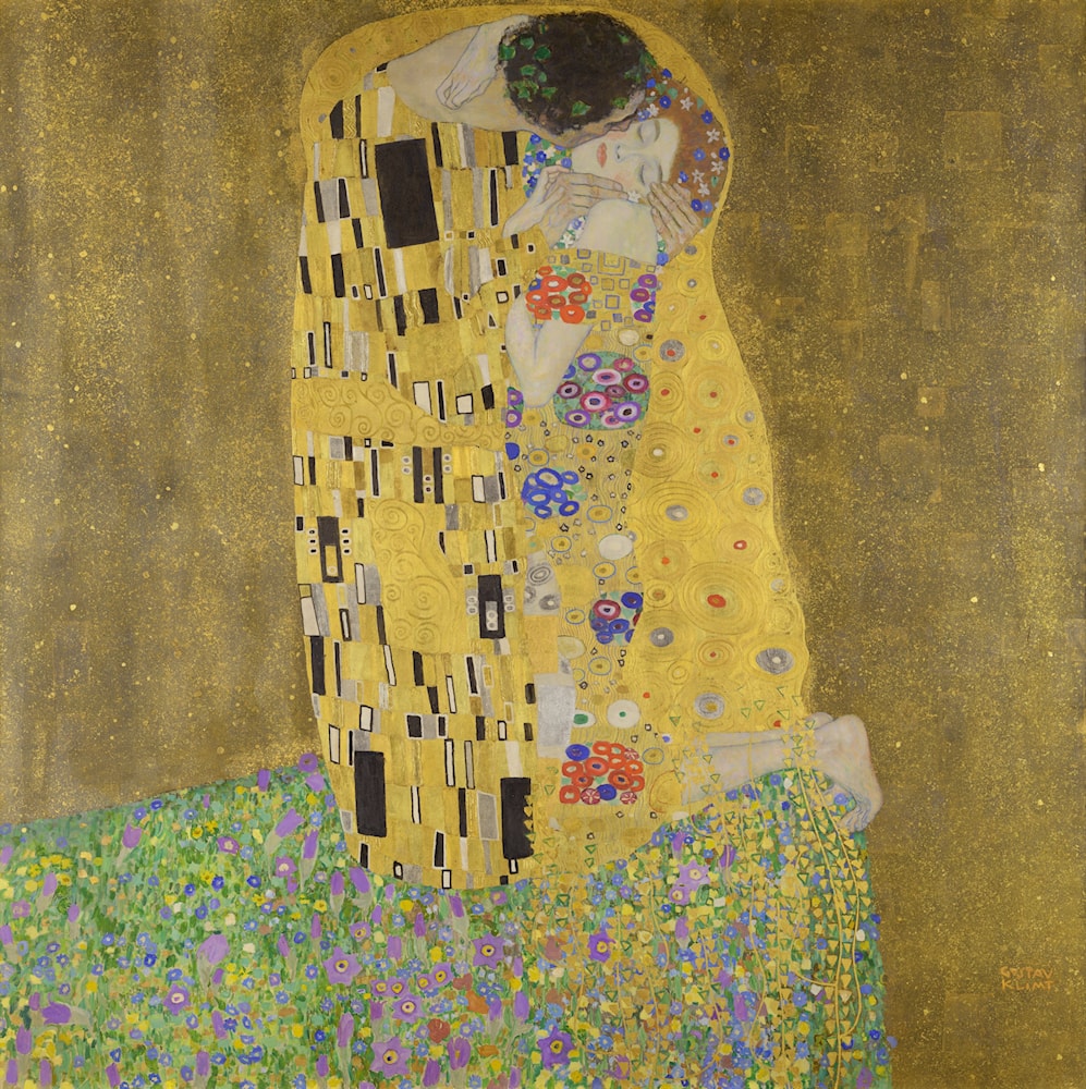 Zerbino 1art1 Con Opera Di Gustav Klimt: Orto Con Polli, 60x40 Cm